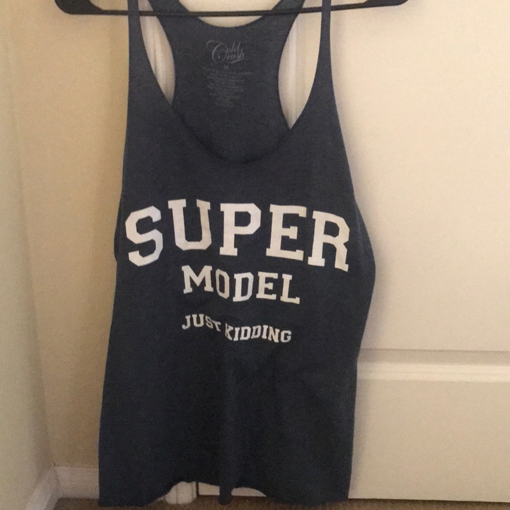 Funny super model tank top